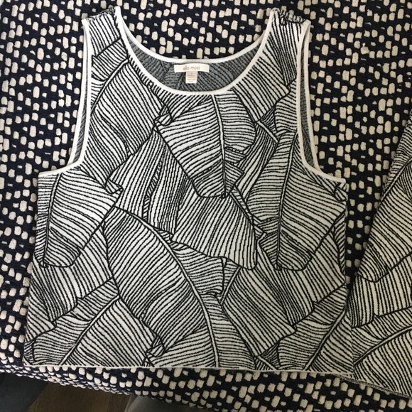 Ella Moss black & white palm print skirt & top - Picture 2 of 7